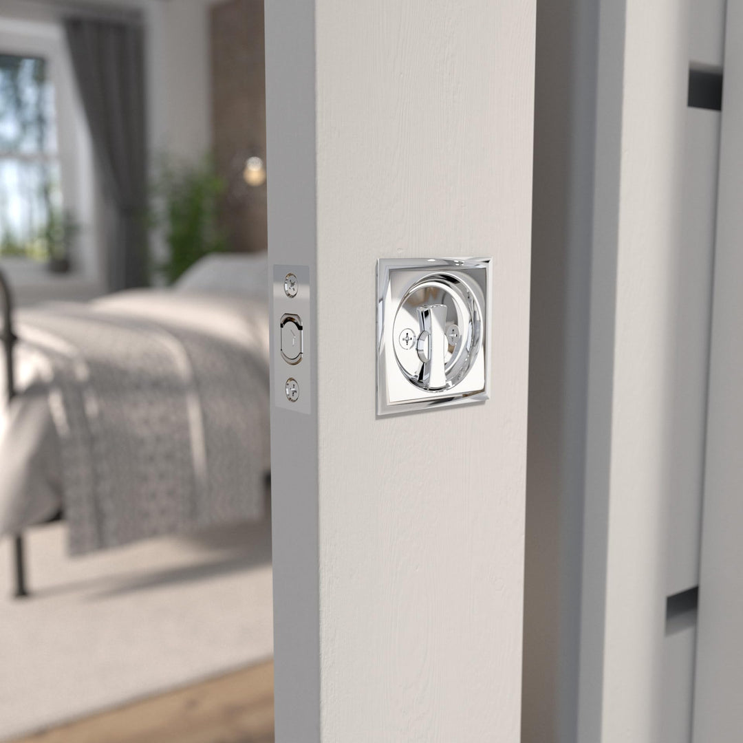 Richelieu Hardware 17SC42 Onward Square Pocket Door Privacy Pull Chrome - Diamond Home USA
