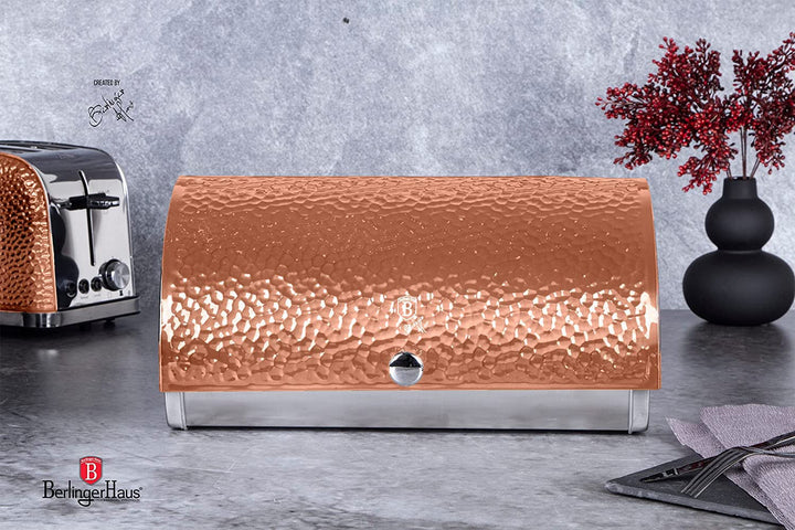 Berlinger Haus ainless eel Bread Box for Kitchen Countertop Compact Bread - Diamond Home USA