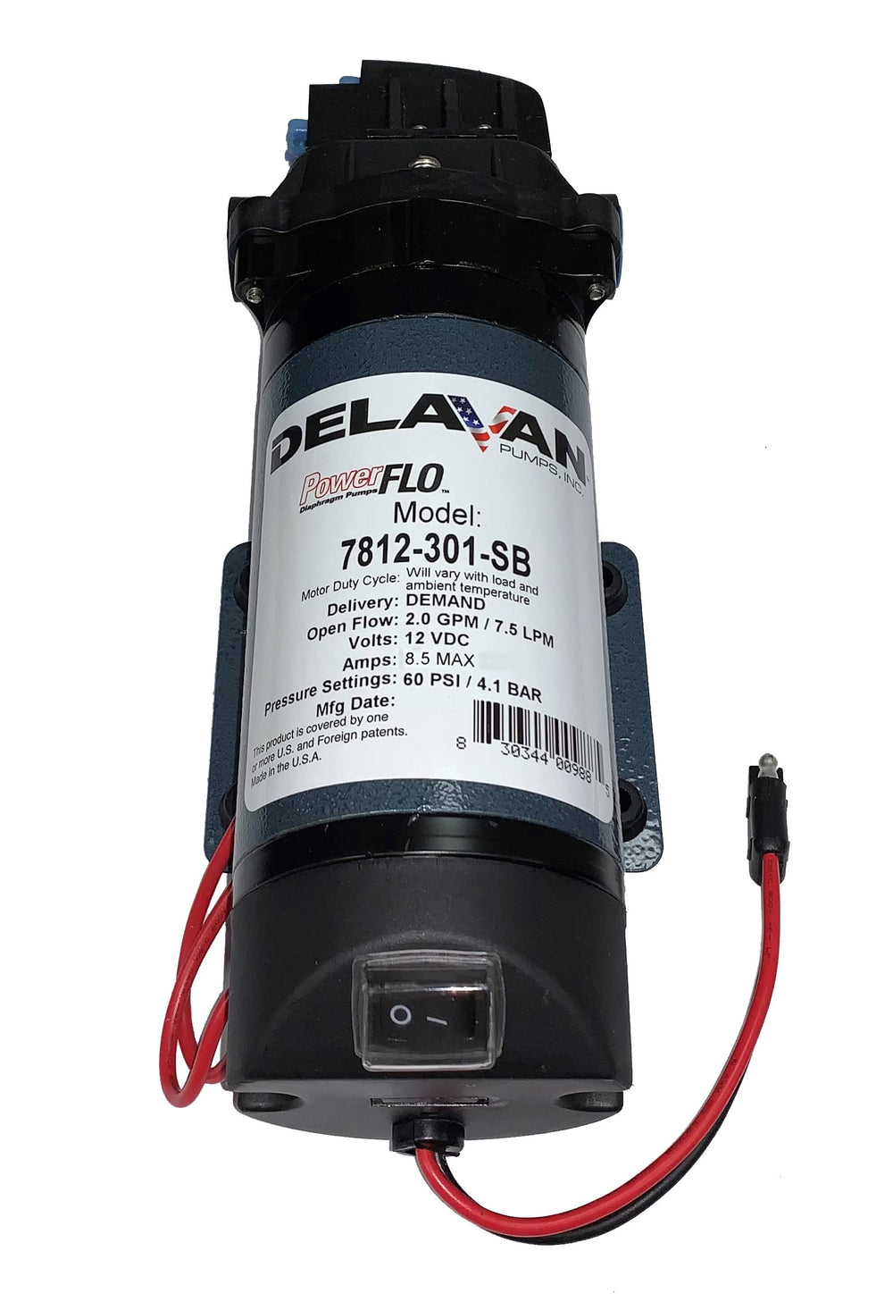 DELAVAN AG PUMPS FNPT 2.0 gpm max 7.5A 12VDC - Diamond Home USA