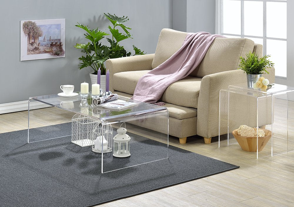 Pure Décor Acrylic Coffee Table - Diamond Home USA