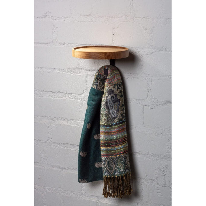 Solid Oak Coat Rack with 1 Hook Beige Modern Contemporary Finish - Diamond Home USA