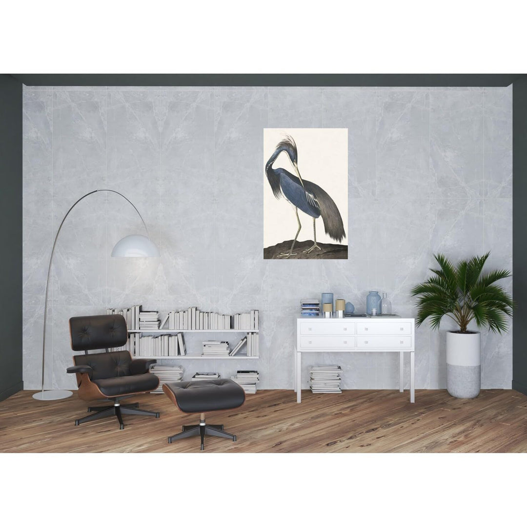 Great Ii Canvas Silver Floater Frame Print Wall Art Blue Modern Contemporary - Diamond Home USA