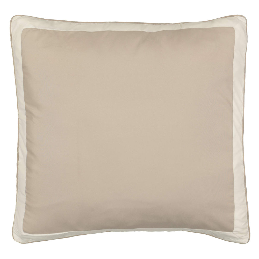 Vue Bensonhurst Modern Bordered Square Decorative Throw Pillow 18" x 18" Ivory - Diamond Home USA