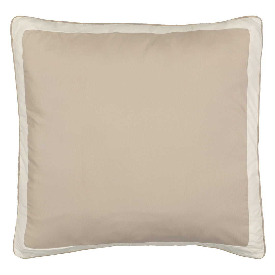 Vue Bensonhurst Modern Bordered Square Decorative Throw Pillow 18" x 18" Ivory - Diamond Home USA