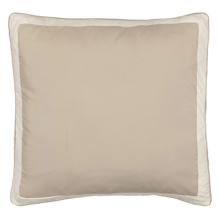 Vue Bensonhurst Modern Bordered Square Decorative Throw Pillow 18" x 18" Ivory - Diamond Home USA