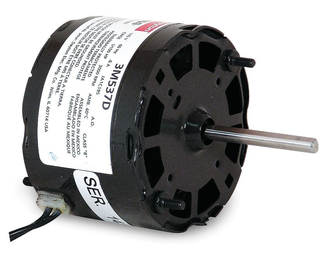 Dayton 3M534 HVAC Motor Shaded Pole 1550 Nameplate RPM 115V Frame 3.3 1/100 hp