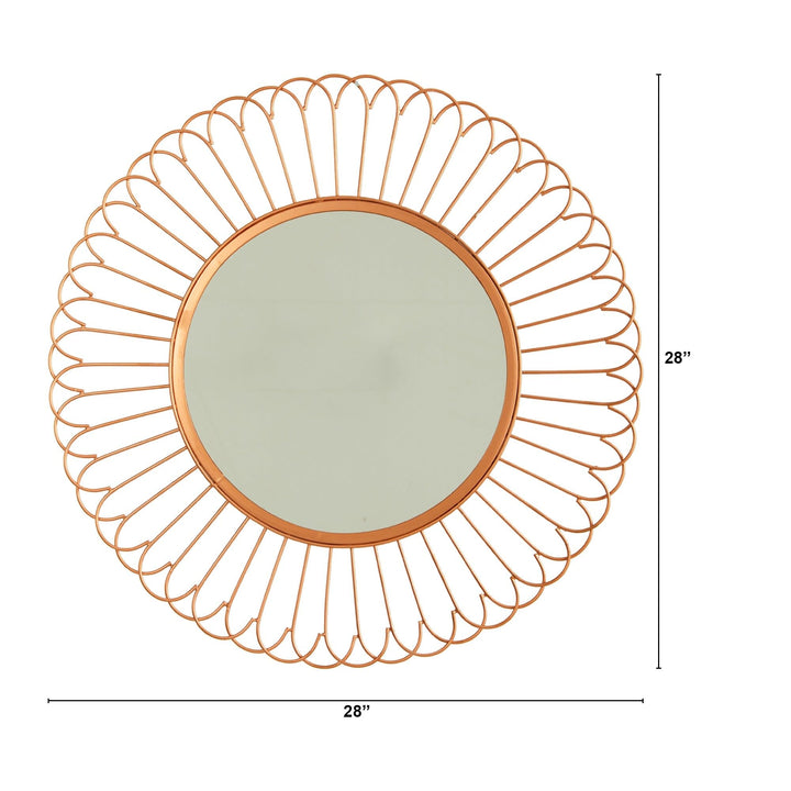 28" Starburst Mirror Wall Gold Casual - Diamond Home USA