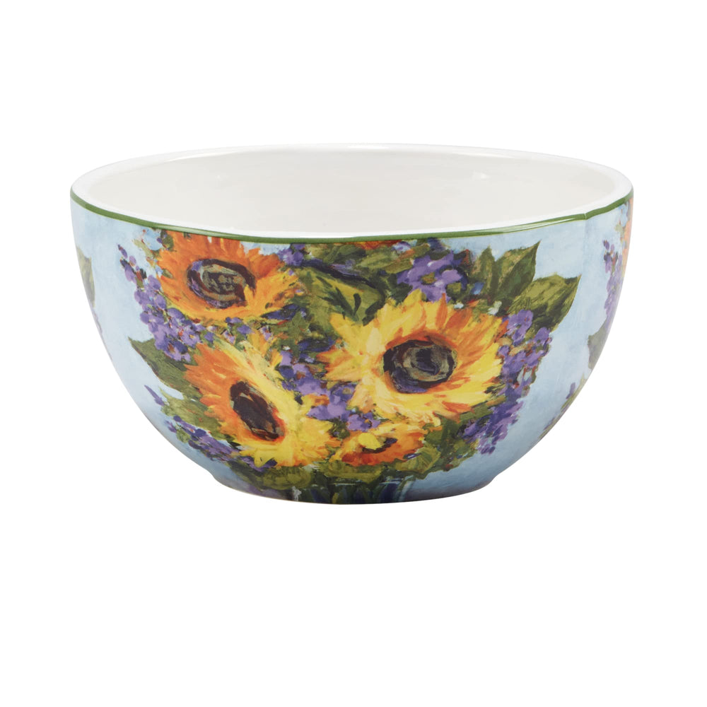 Certified International Sunflower Bouquet 28 oz. Ice Cream/Dessert Bowls Set - Diamond Home USA