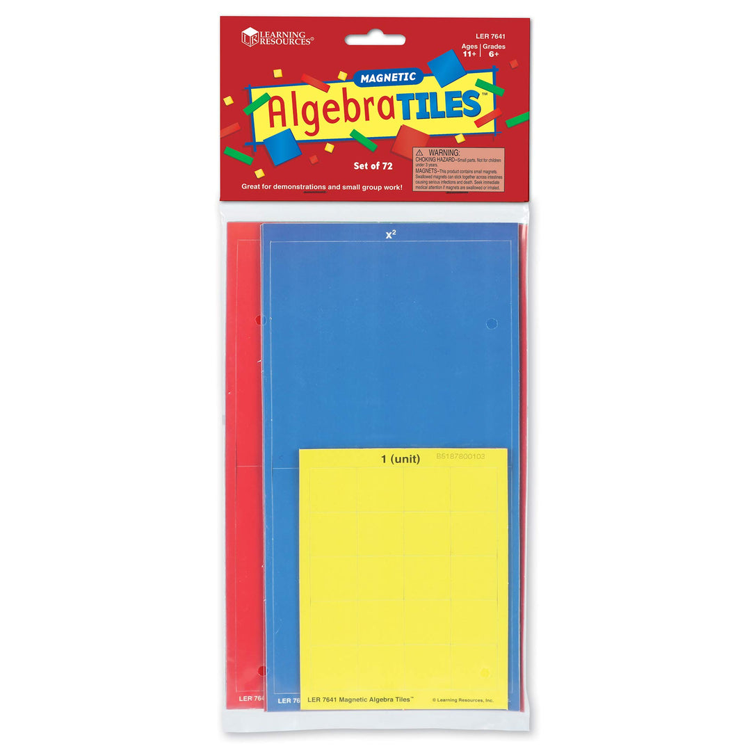 Learning Resources Magnetic Algebra Tiles Algebraic Math Skills Magnets for - Diamond Home USA