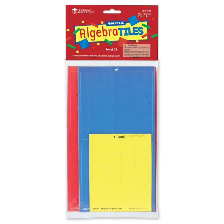 Learning Resources Magnetic Algebra Tiles Algebraic Math Skills Magnets for - Diamond Home USA