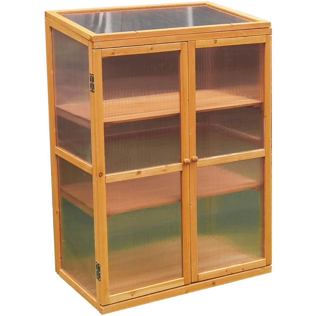 Hanover Indoor/Outdoor Cold Frame Portable Greenhouse with Three Shelves