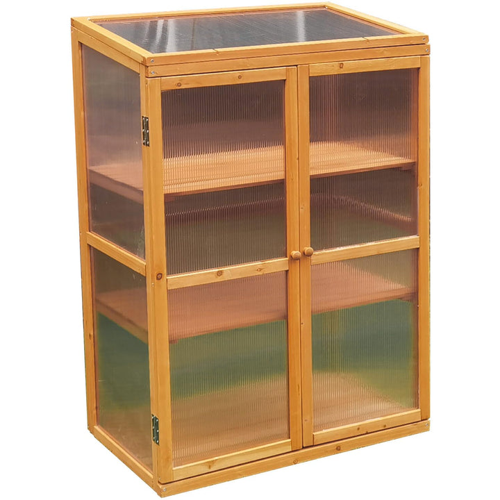 Hanover Indoor/Outdoor Cold Frame Portable Greenhouse with Three Shelves