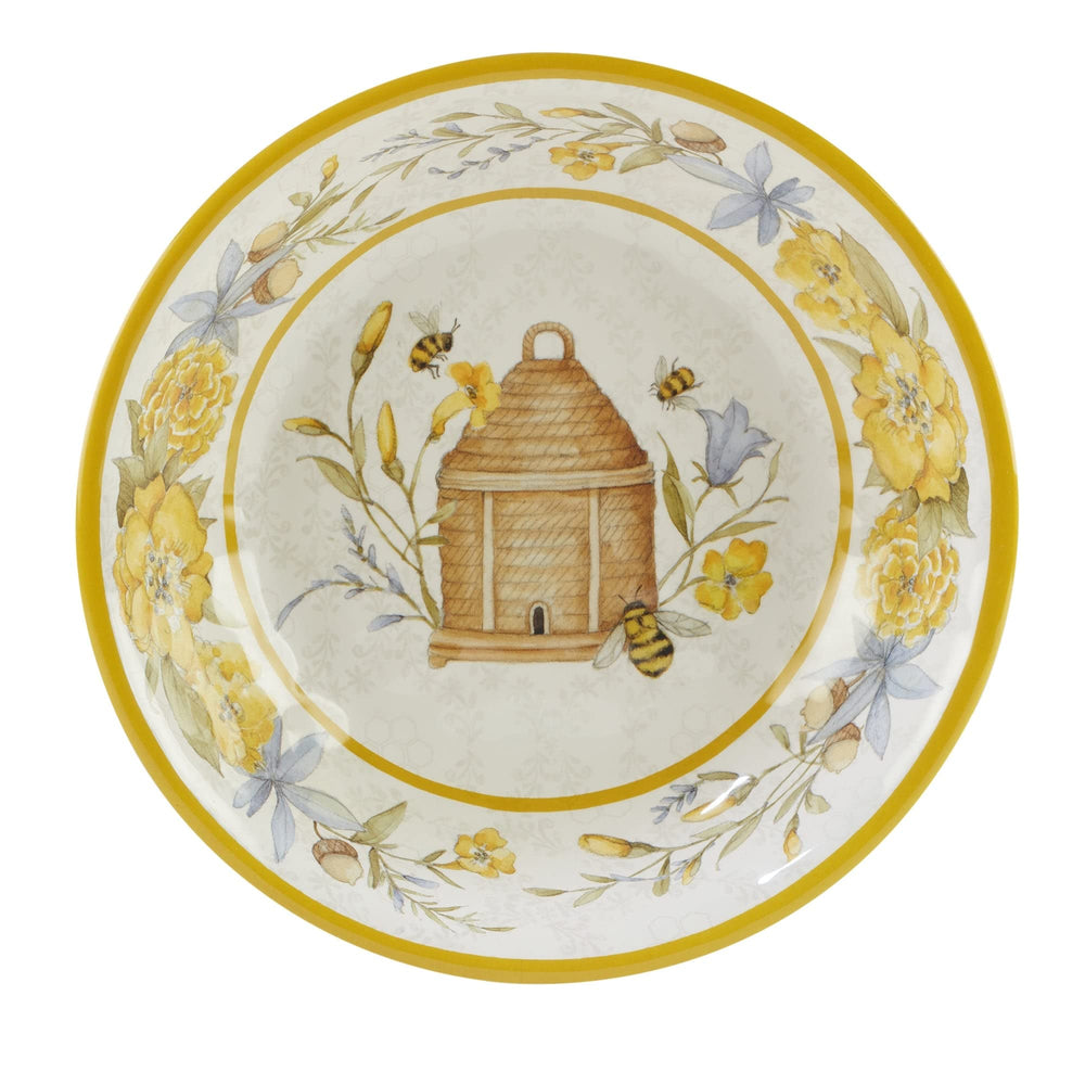 Bee Sweet 5-piece Salad/serving Set Multi Color White Yellow Floral 5 Piece - Diamond Home USA