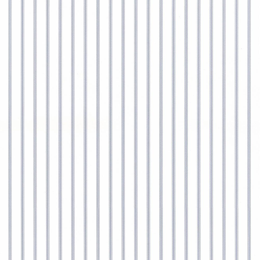 Norwall SY33929 Ticking Stripe Prepasted Wallpaper Light Blue Denim