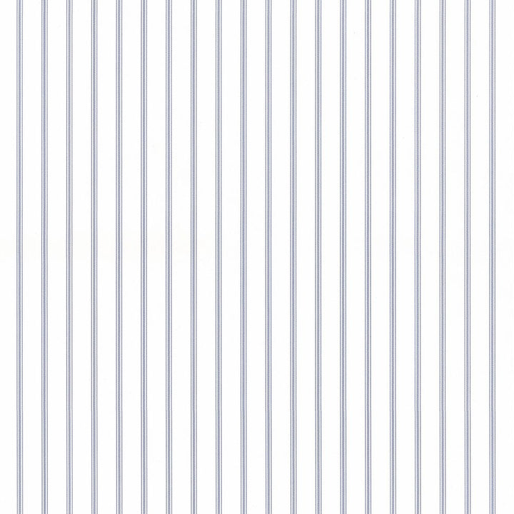 Norwall SY33929 Ticking Stripe Prepasted Wallpaper Light Blue Denim