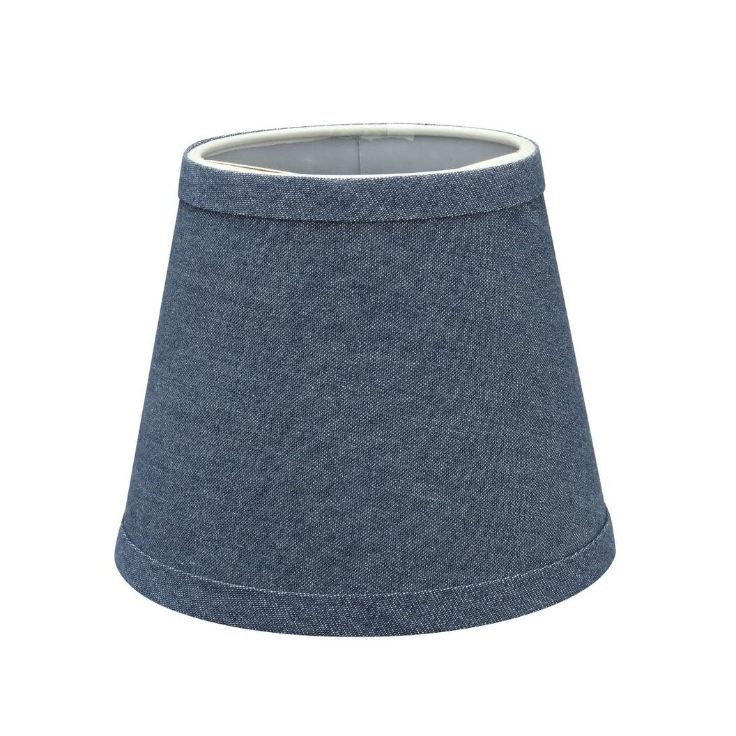 Hardback Empire Chandelier Clip-on Lamp Shade (6 Pack) Washing Blue (4" X 6" 5") - Diamond Home USA