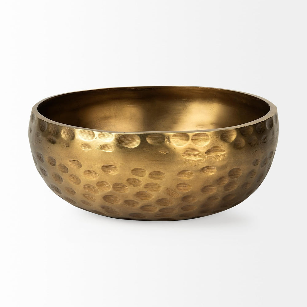 Gold Hammered Bowl - Diamond Home USA