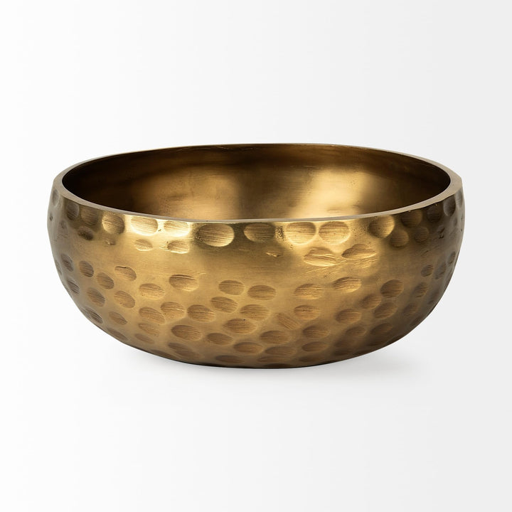 Gold Hammered Bowl - Diamond Home USA