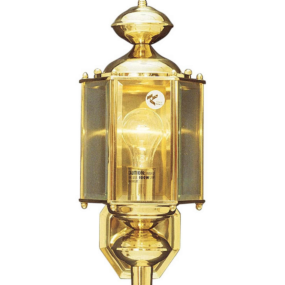 1-Light in/Out-Door Polished Brass Wall Sconce Traditional Metal Dimmable - Diamond Home USA