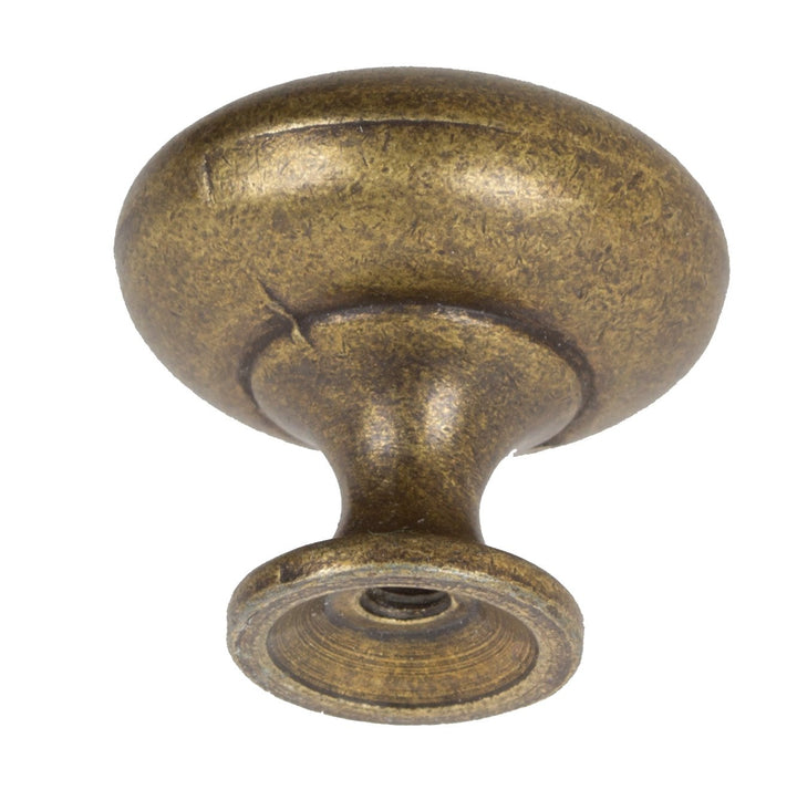 GlideRite Hardware 5411-AB-10 1.125 inch Diameter Classic Round Antique Brass - Diamond Home USA