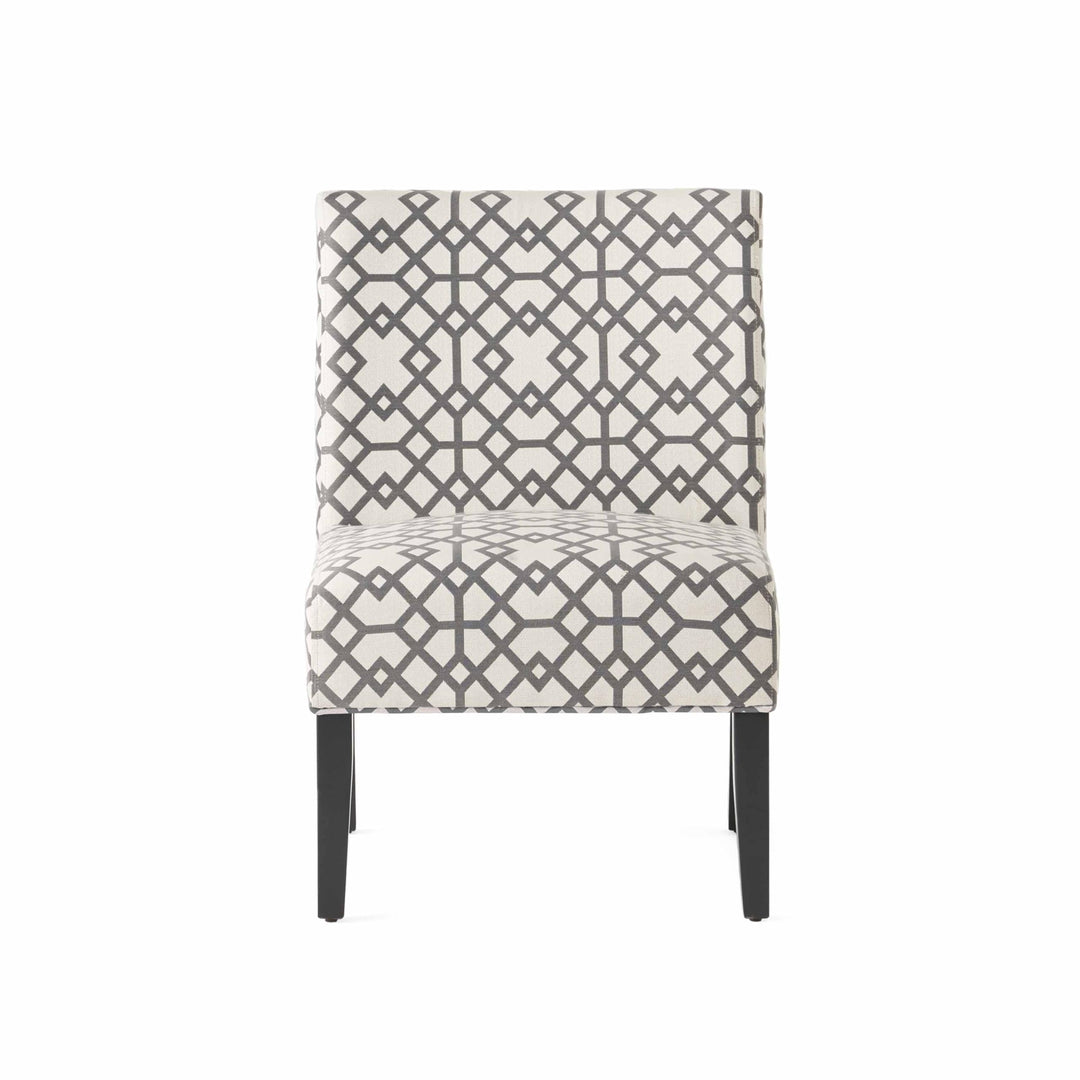 Christopher Knight Home Kassi Fabric Accent Chair Grey Geometric Patterned - Diamond Home USA
