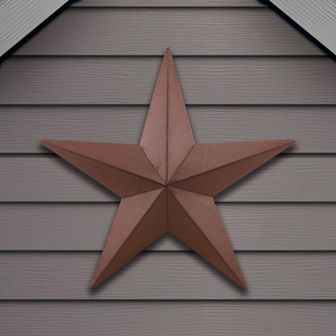 Barn Star 18" Burgundy Red Farmhouse Metal Antique - Diamond Home USA