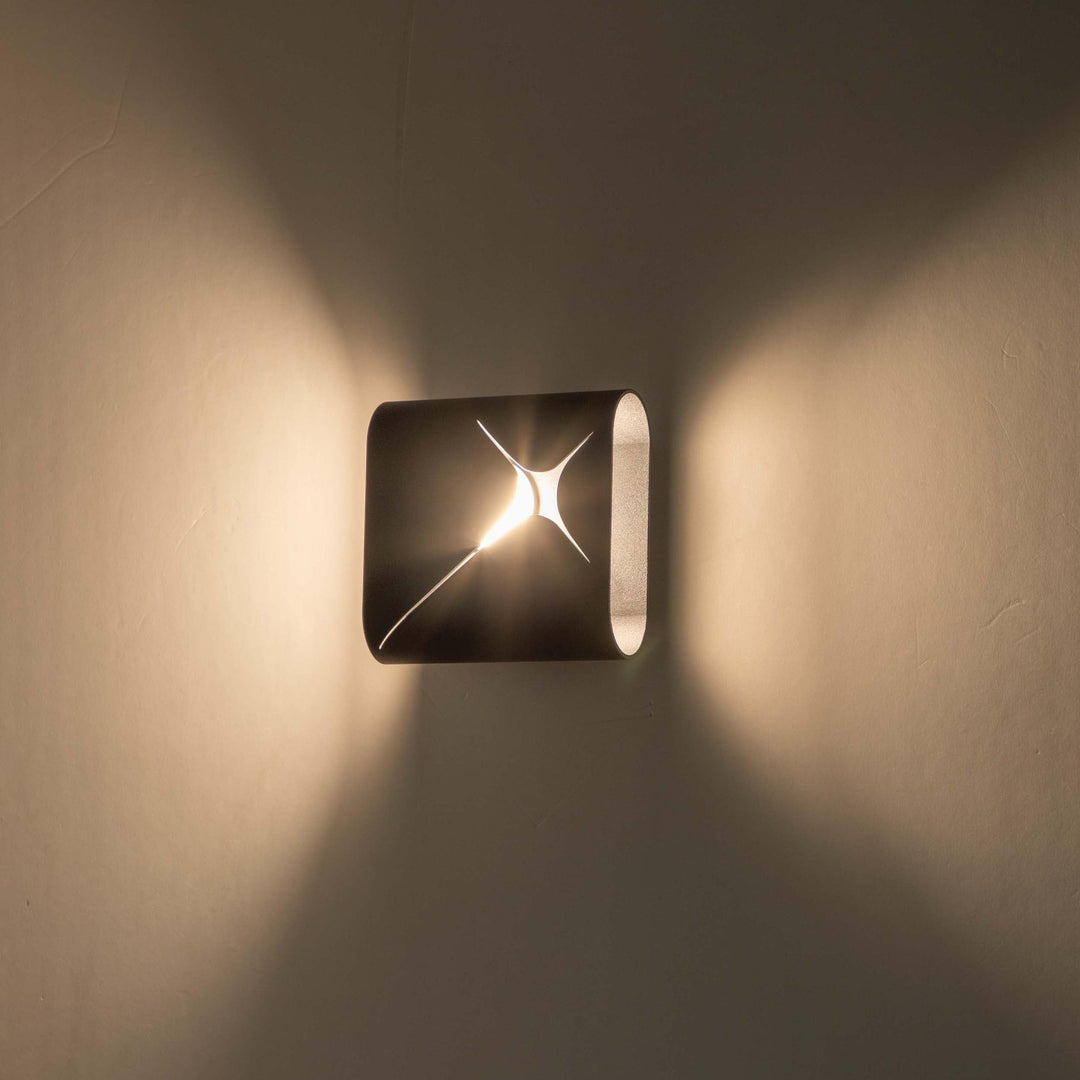 Modern Black Led Waterproof Outdoor Wall Sconce 6.2 in. H X W 3.3 D - Diamond Home USA