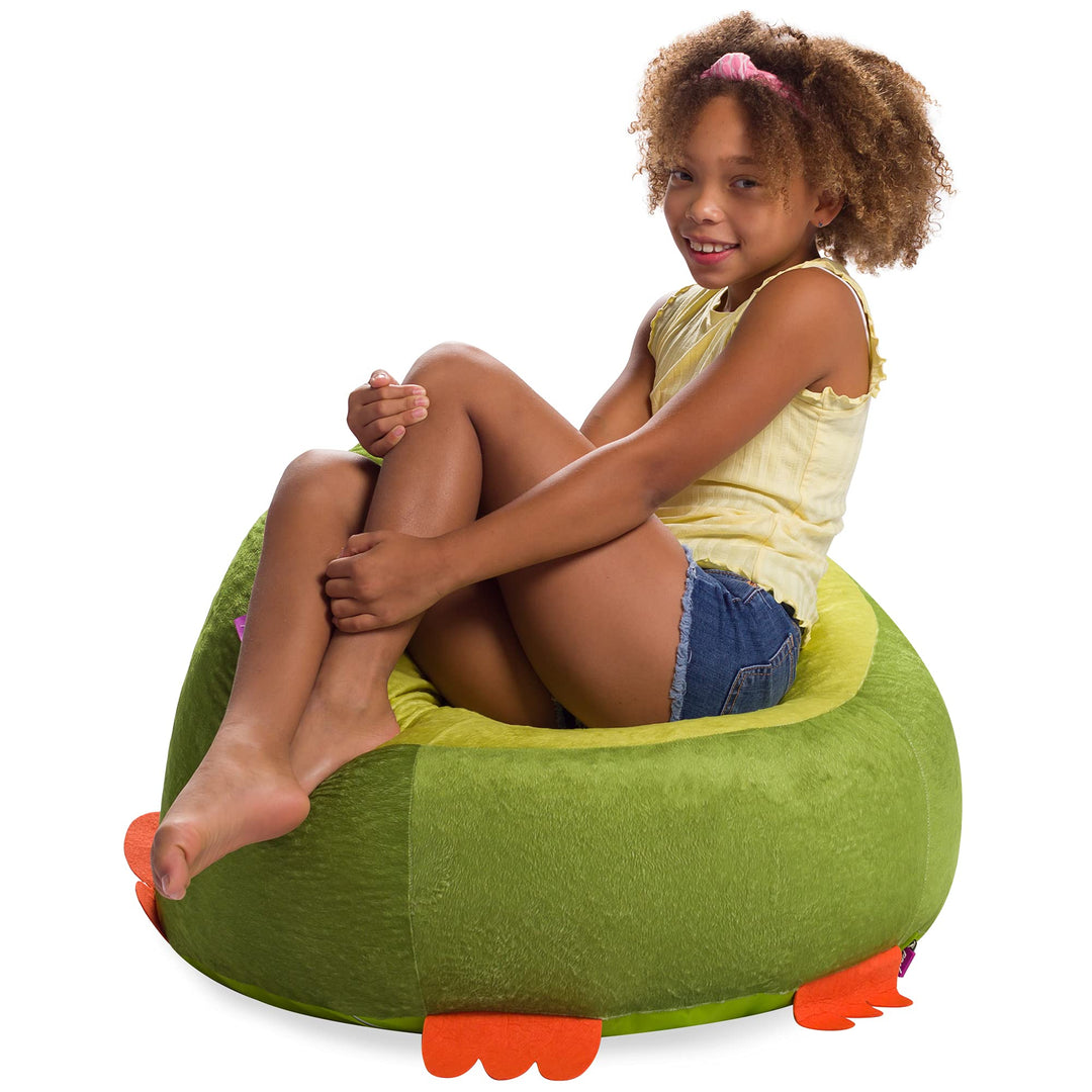 Posh Creations Cute Soft and Comfy Bean Bag Chair for Kids Animal - Dinosaur