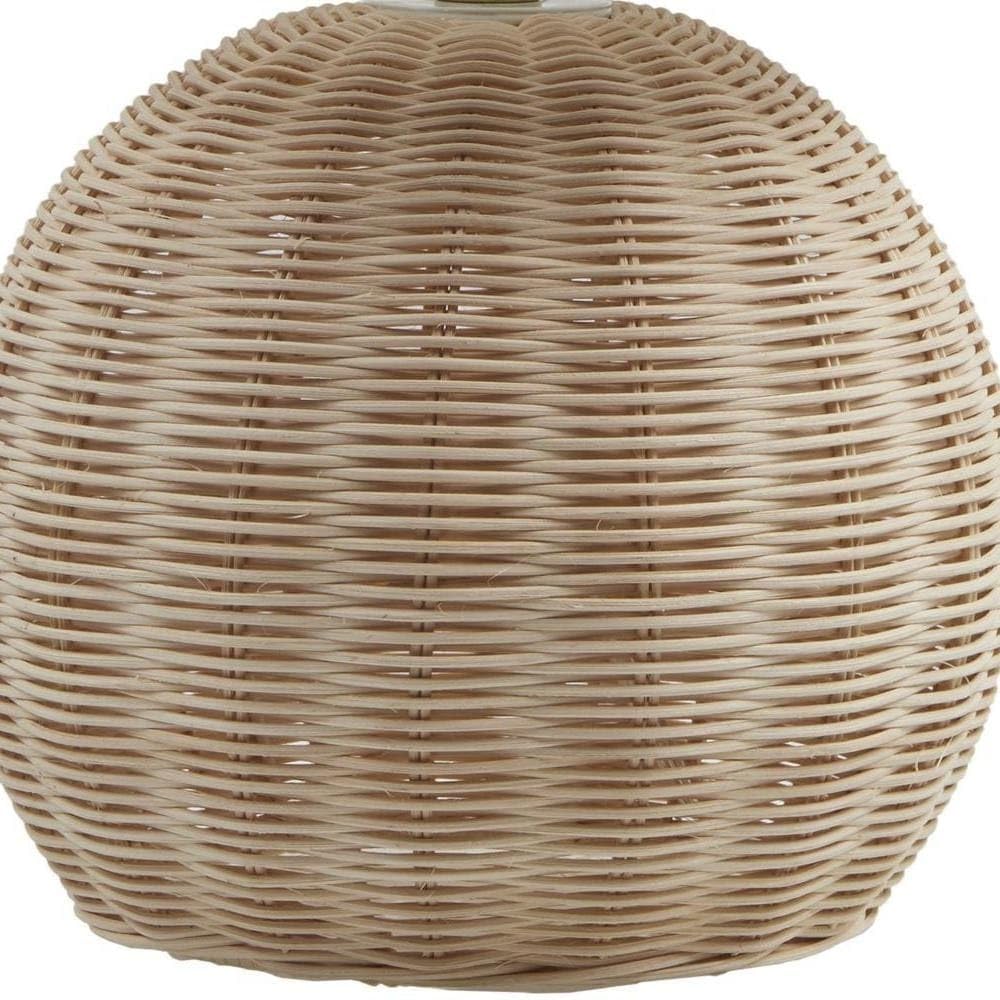 Natural Rattan Base Table Lamp 19" h X 13" w 13" d Brown Traditional - Diamond Home USA