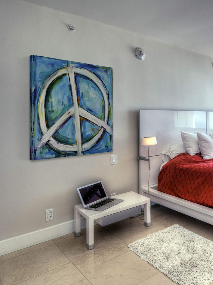 Marmont Hill 18x18 Finding The Peace by Tori ampisi Painting Print on Wrapped - Diamond Home USA