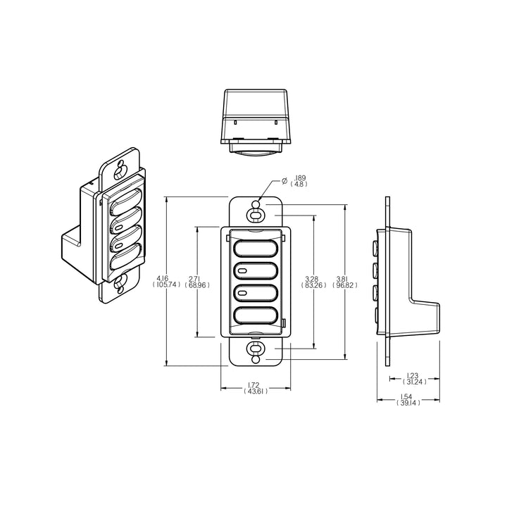 HUBBELL LIGHTING Low Voltage Momentary Switch LVSM1NPWH White - Diamond Home USA
