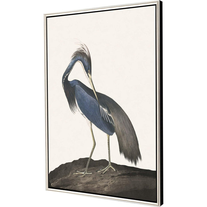 Great Ii Canvas Silver Floater Frame Print Wall Art Blue Modern Contemporary - Diamond Home USA