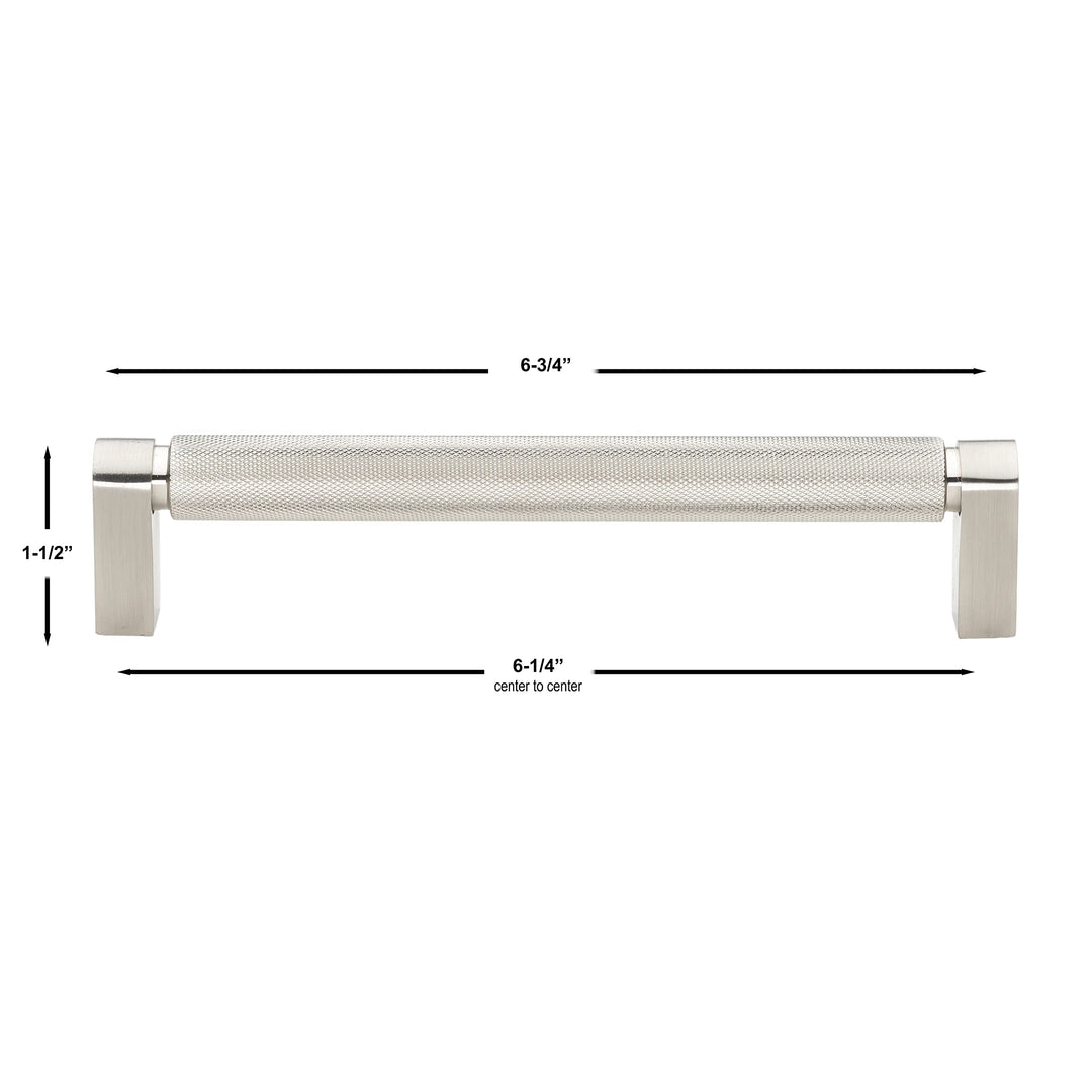GlideRite Solid Knurled Bar Pull Cabinet Hardware Handle 4788 Satin Nickel (10 - Diamond Home USA
