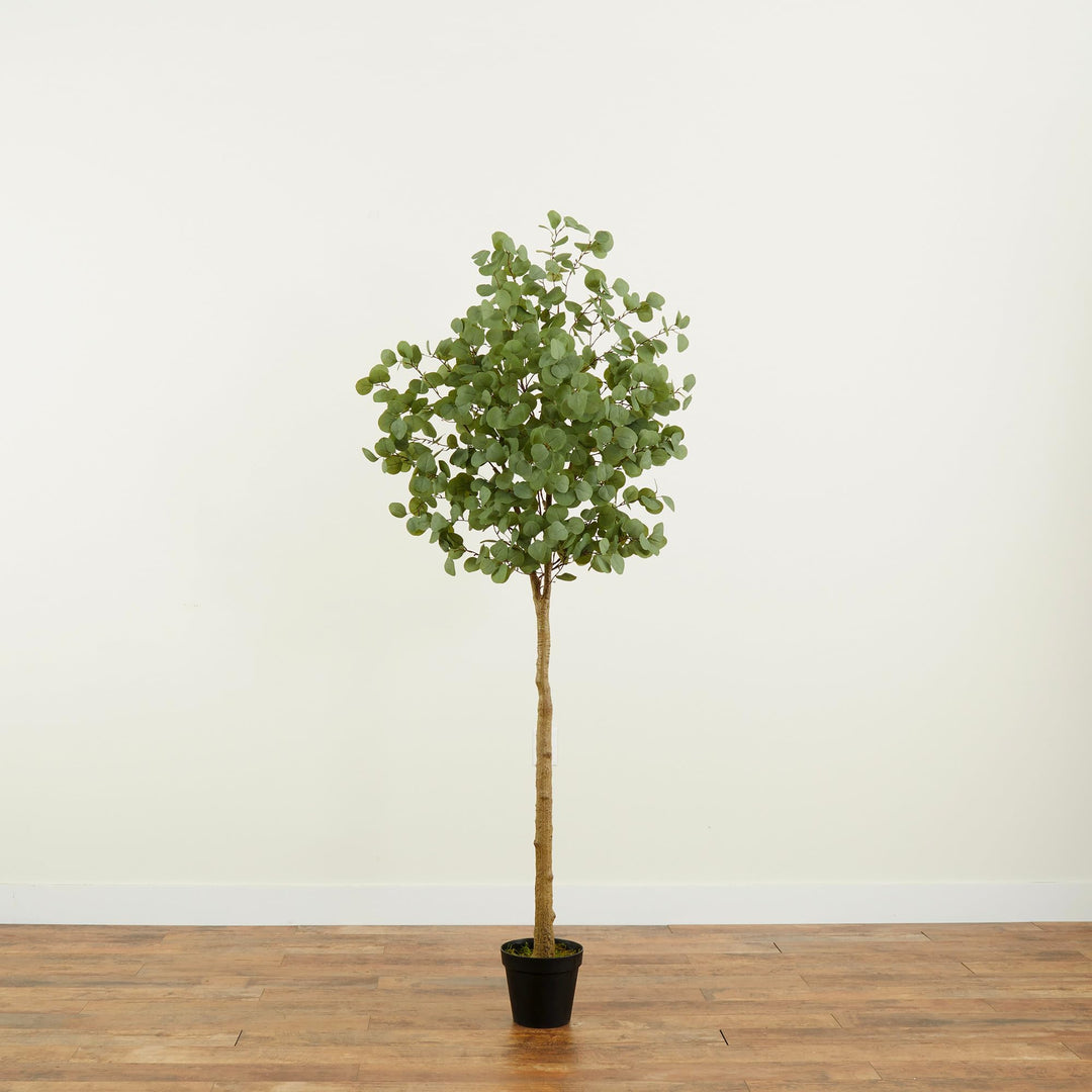 Nearly Natural 7ft. Artificial Eucalyptus Tree - Diamond Home USA