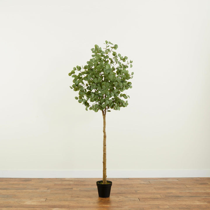 Nearly Natural 7ft. Artificial Eucalyptus Tree - Diamond Home USA