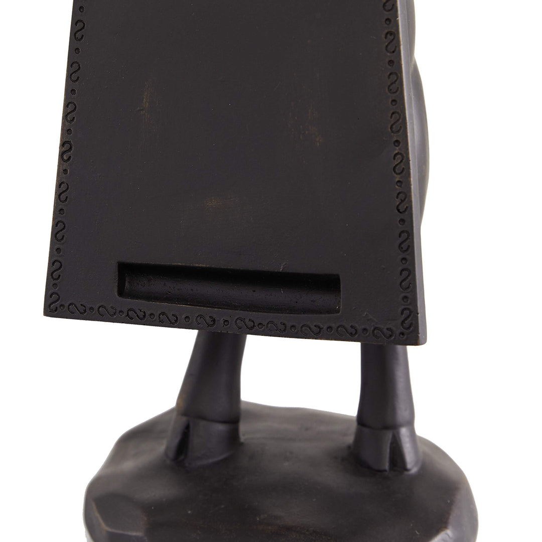 Black Resin Pig Chalkboard Sign Sculpture 17" X 6.5" 7 X 6 17 - Diamond Home USA