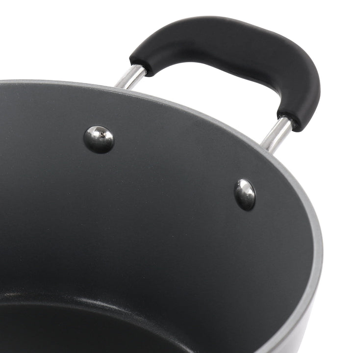 4.5 Quart Dutch Oven With Lid In Black - Diamond Home USA