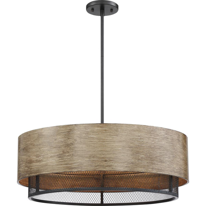 Nuvo 60/6980 Barrique Pendant Fixture Black with Honey Wood Finish 5 Light - Diamond Home USA