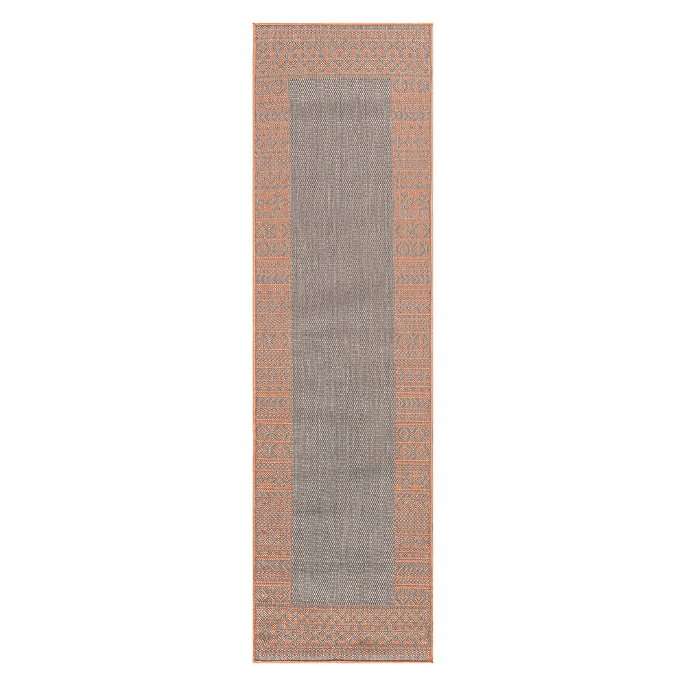 Rugshop Bohemian Bordered Flatweave Non-Shedding Backyard Patio Deck - Diamond Home USA