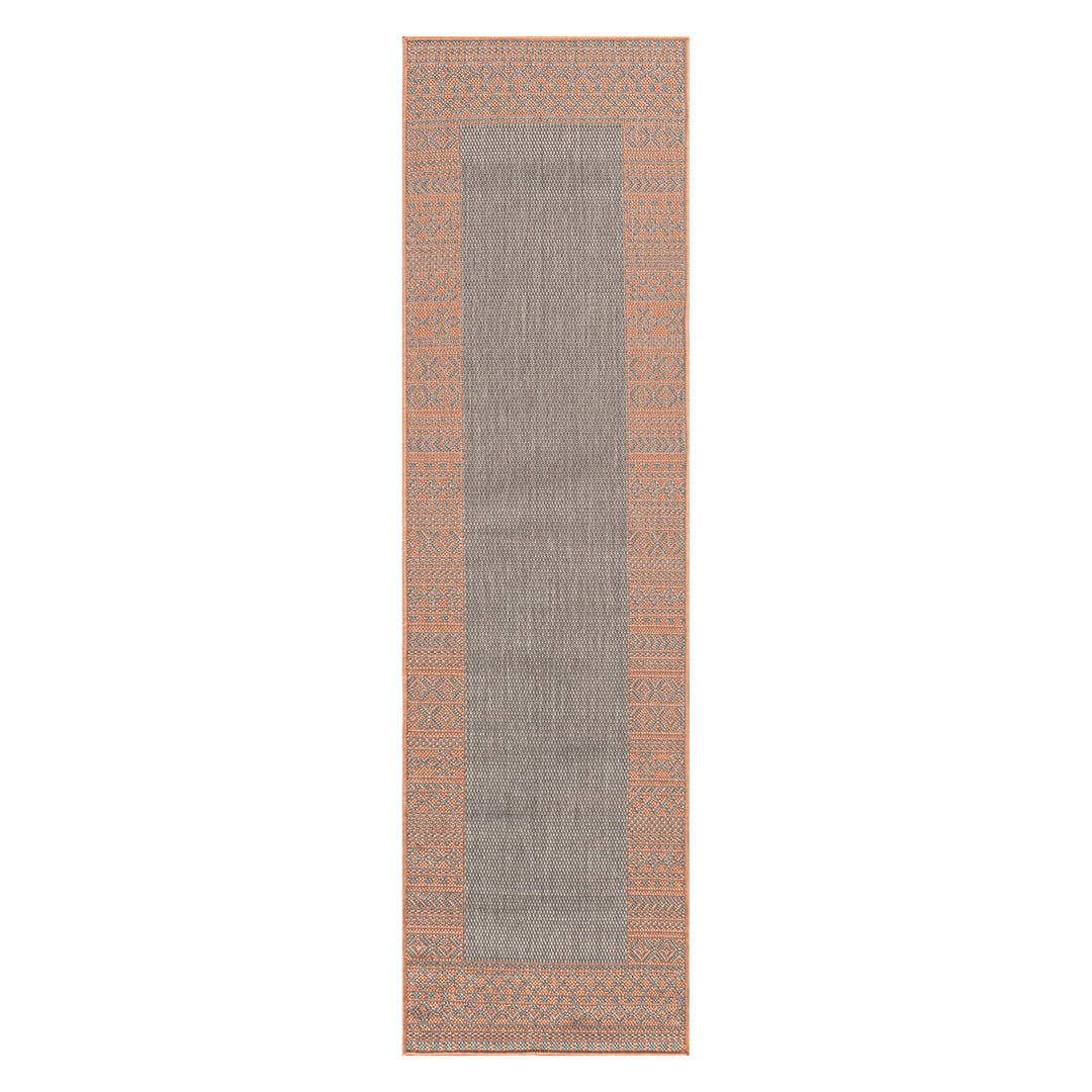 Rugshop Bohemian Bordered Flatweave Non-Shedding Backyard Patio Deck - Diamond Home USA