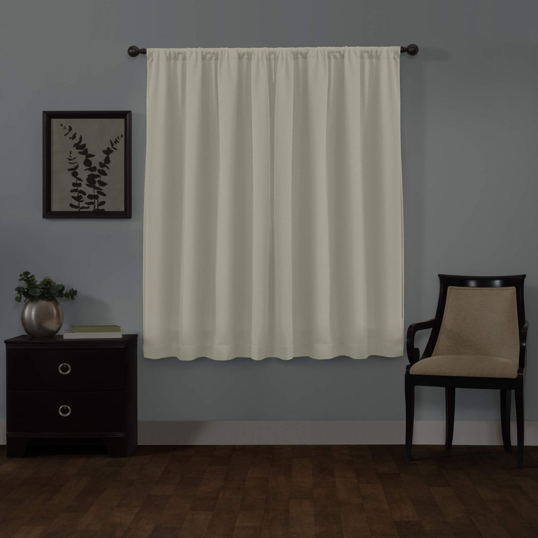 Maytex Jamie Blackout Window Curtain 50 inches x 63 inches Stone - Diamond Home USA