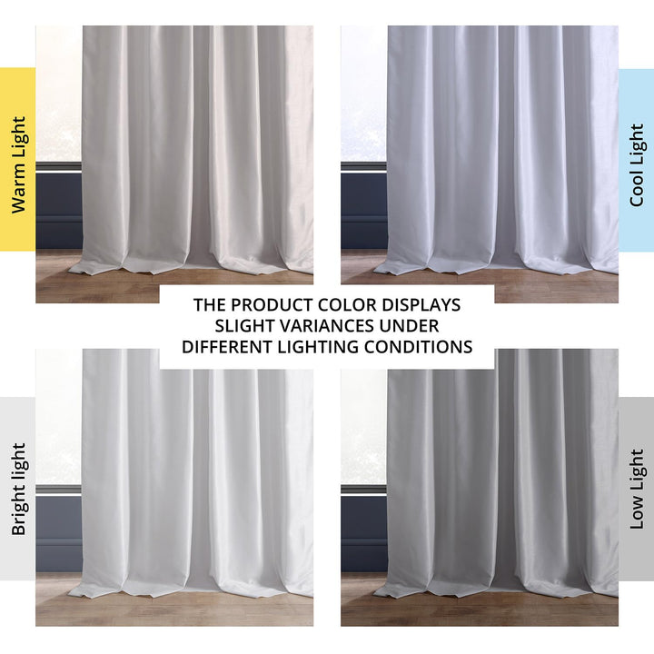 Exclusive Fabrics Textured Faux Dupioni Silk Thermal Blackout Curtains (1 Panel)