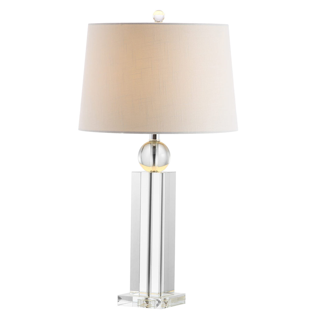 28.5" Crystal Led Table Lamp Clear Glam Traditional Transitional Chrome Bulbs - Diamond Home USA