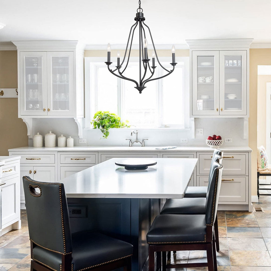 Chandelier 5-light French Country Empire Candle Dining Room Lighting D24 x H88.5 - Diamond Home USA