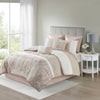510 DESIGN Luxe Quilted Comforter Set Modern Transitional Design All Season Down Blush - King