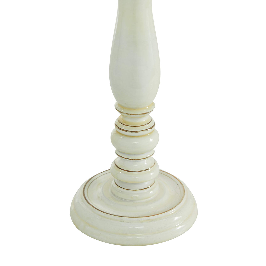 Tall White Wooden Candle Holders Set of 3 12" 16" 18" 6 X 18 Wood - Diamond Home USA