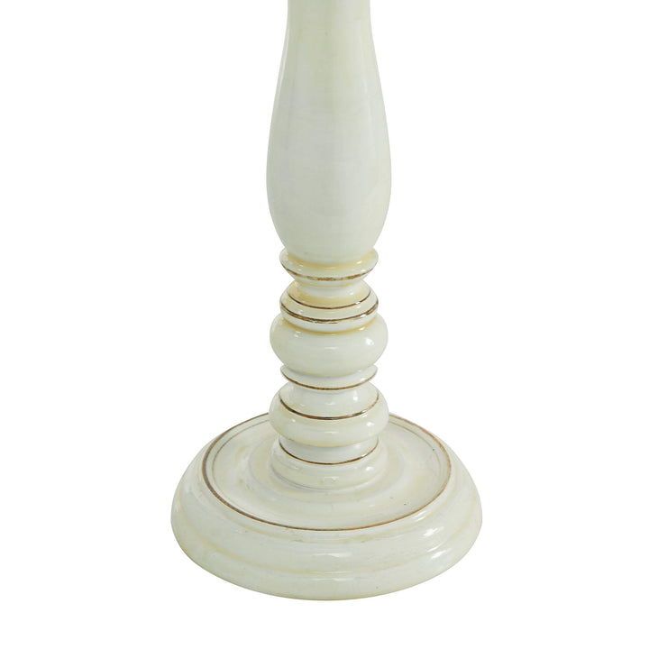 Tall White Wooden Candle Holders Set of 3 12" 16" 18" 6 X 18 Wood - Diamond Home USA