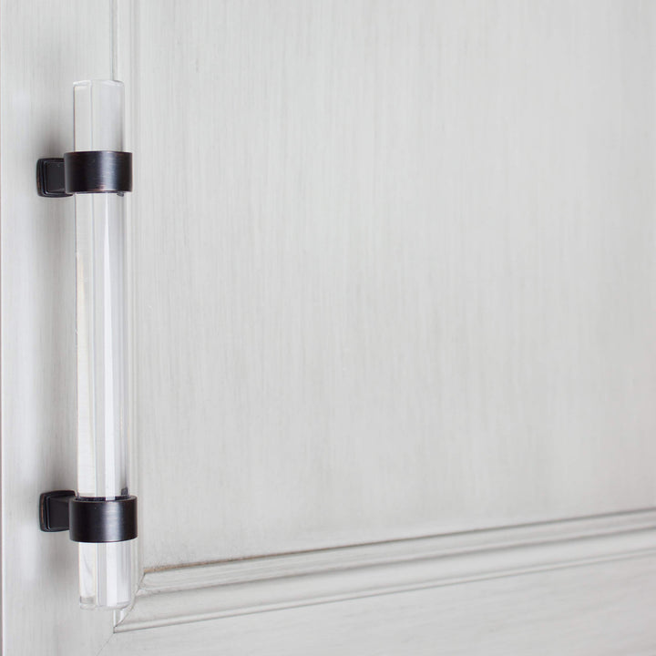 GlideRite 3-3/4-inch Hole Center Clear Acrylic Pull Cabinet Hardware Handle Pack - Diamond Home USA