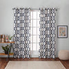 2 Piece Inch Diamond Curtains Panel Pair Set Dark