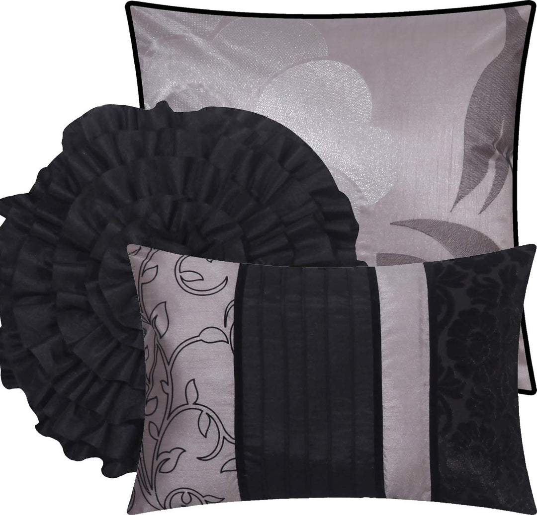 Stratford Park Chloe Comforter Set Queen Black - Diamond Home USA